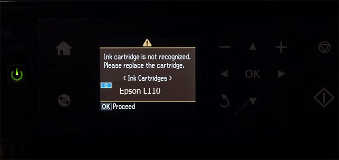 Epson L110 Incompatible Ink Cartridge